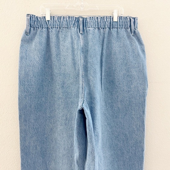 Madewell Pull On Balloon Barrel Jeans Womens XL Light Denim Wash Casual Comfy - Picture 10 of 13